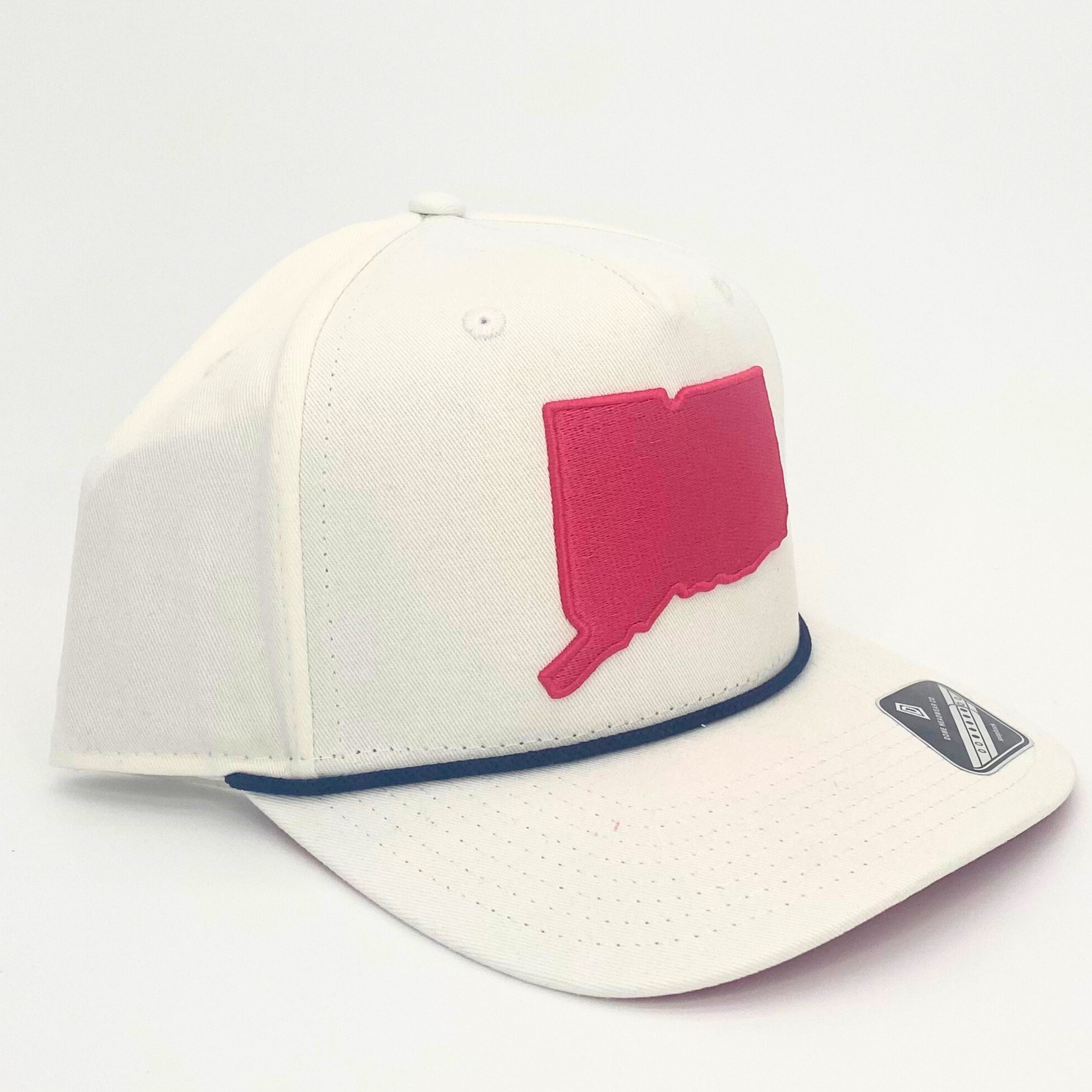 CT State Snapback (White/Pink)