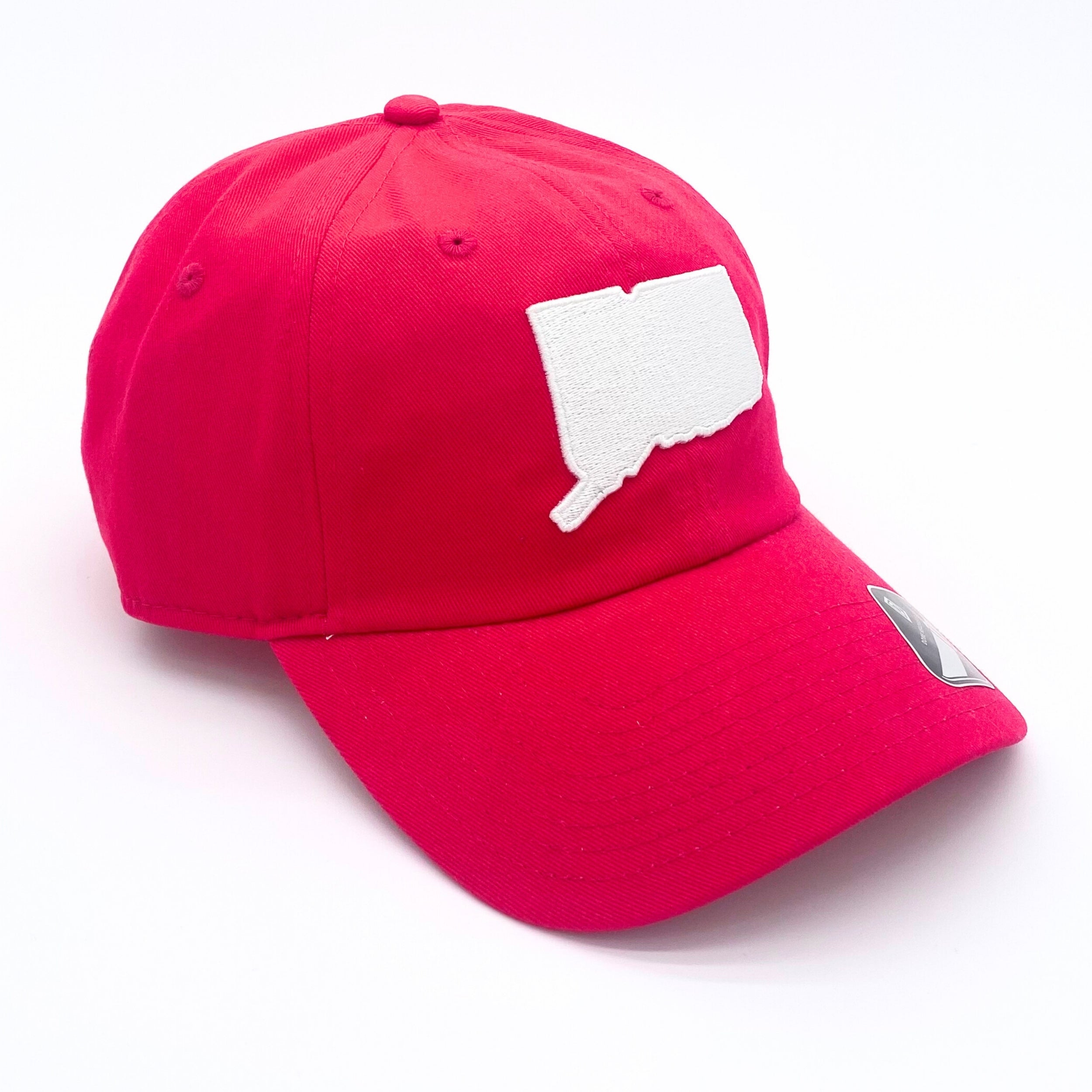 CT State Dad Hat (Pink/White)