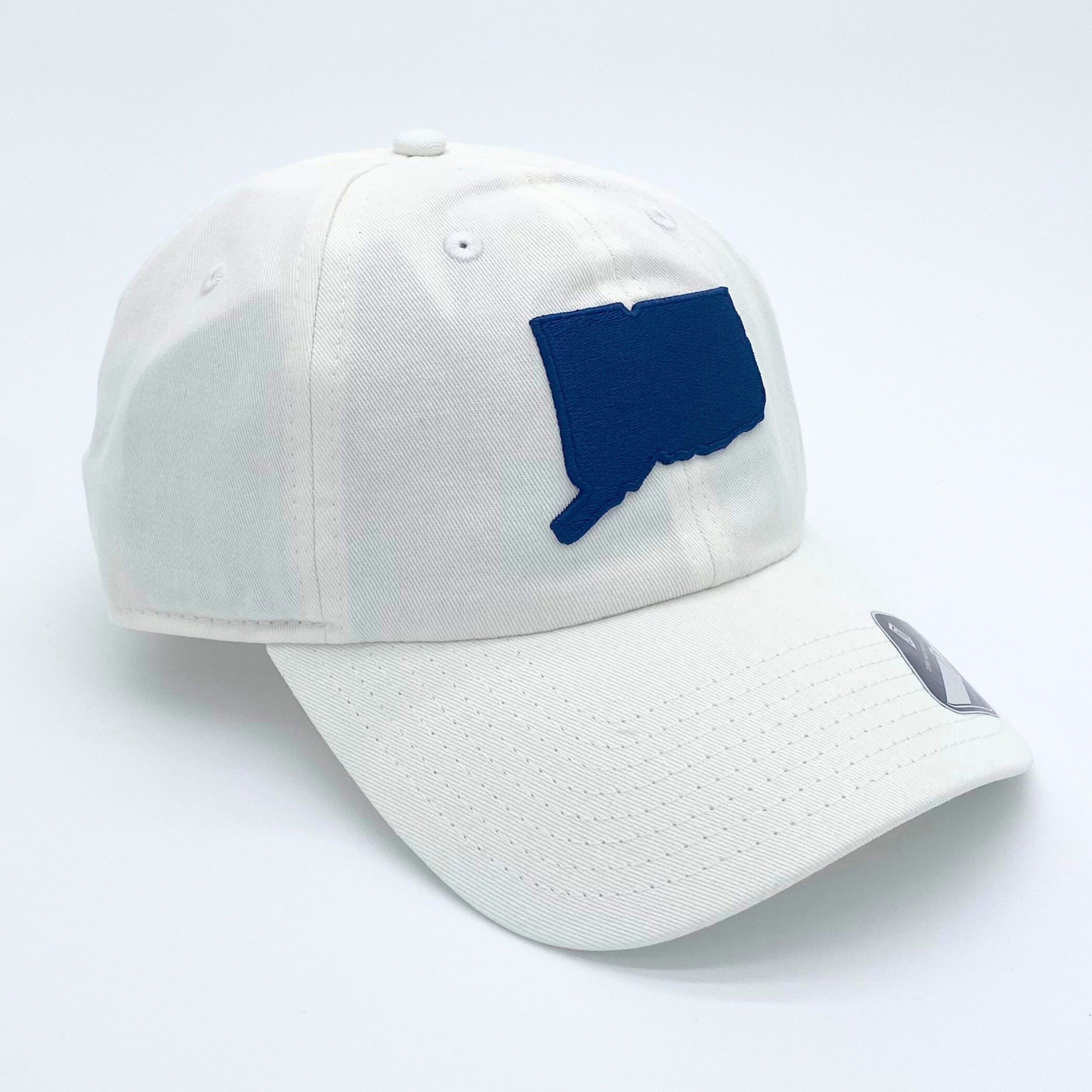 CT State Dad Hat (White/Navy)