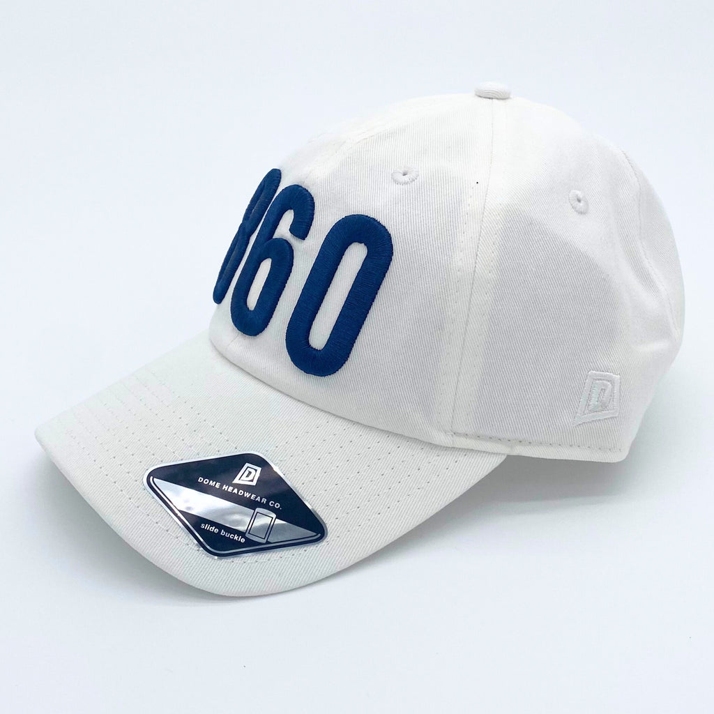 860 Dad Hat (White/Navy)