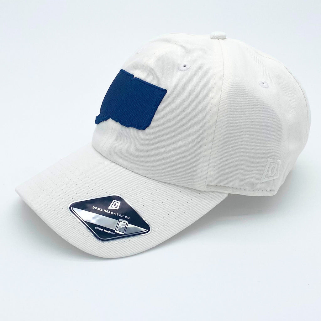 CT State Dad Hat (White/Navy)