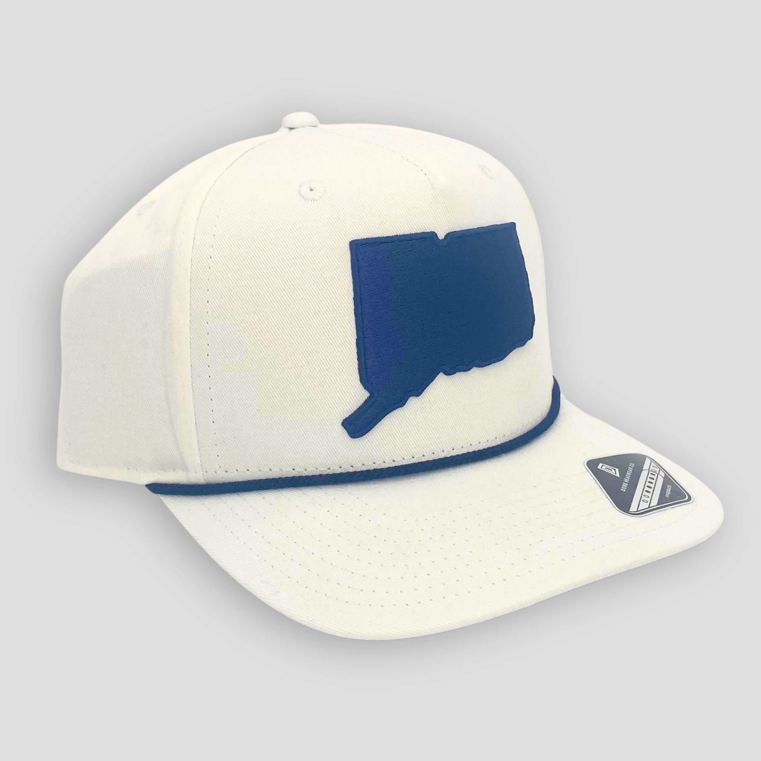 CT State Snapback (White/Navy)