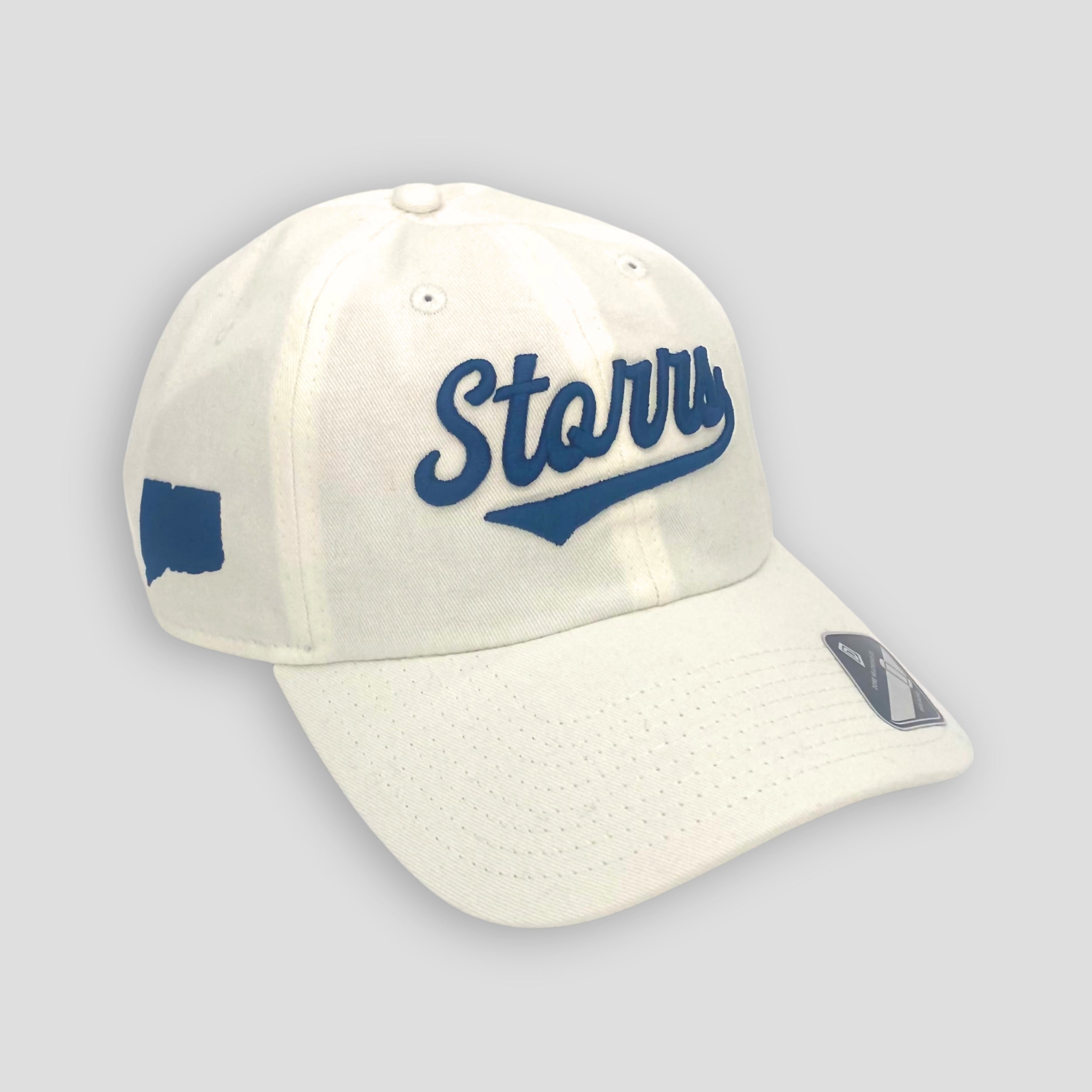 Storrs Script Dad Hat (White/Navy)