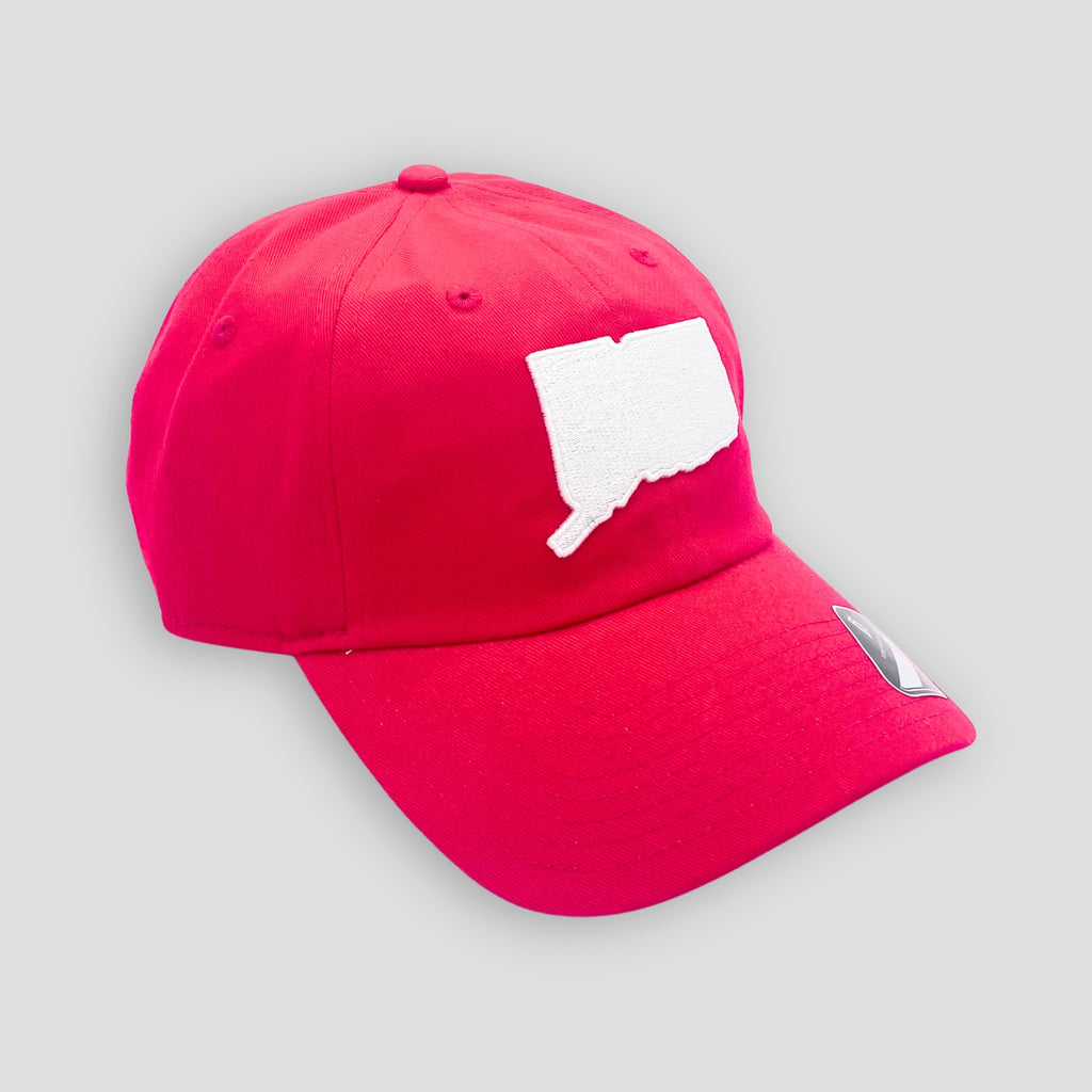 CT State Dad Hat (Pink/White)