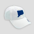 CT State Dad Hat (White/Navy)