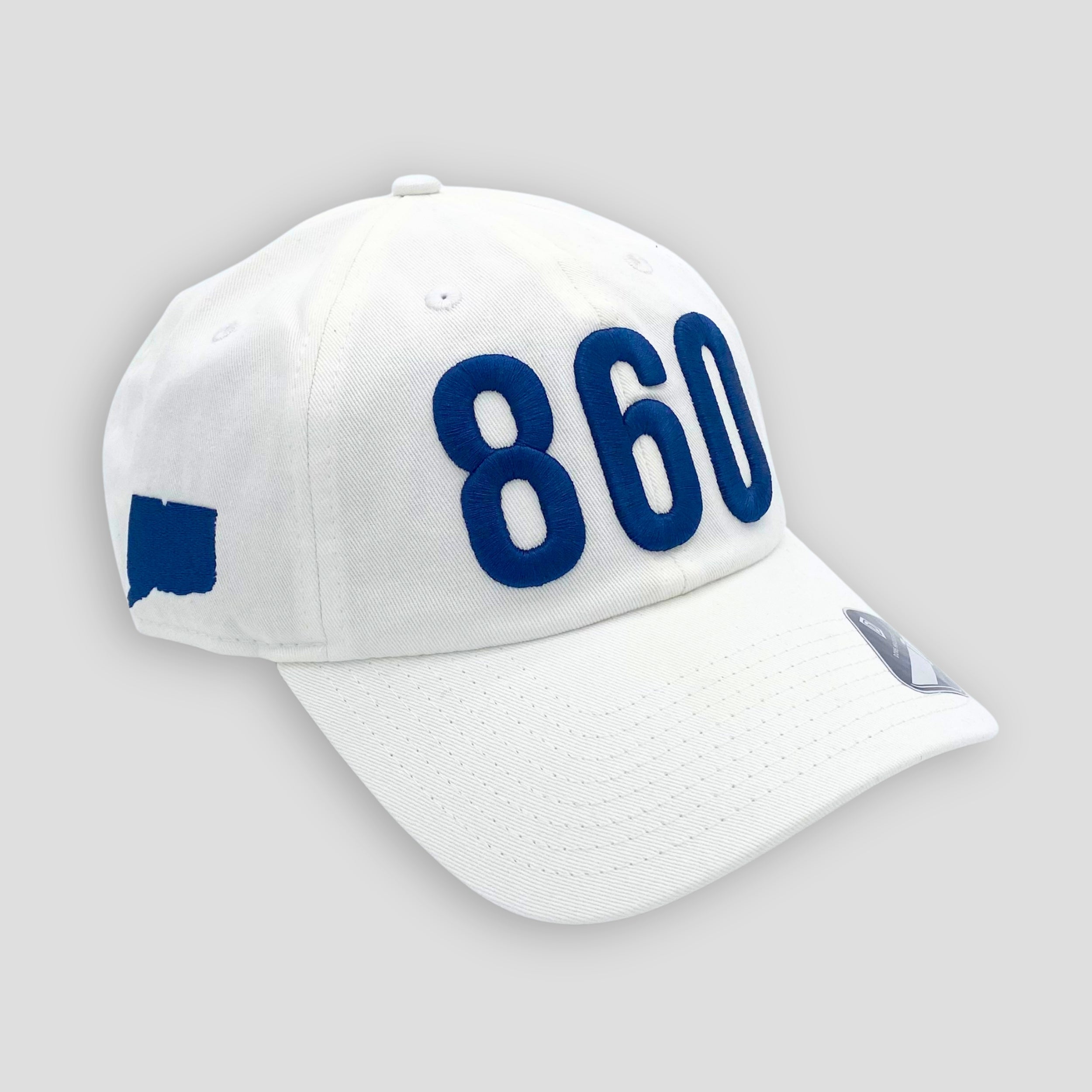 860 Dad Hat (White/Navy)
