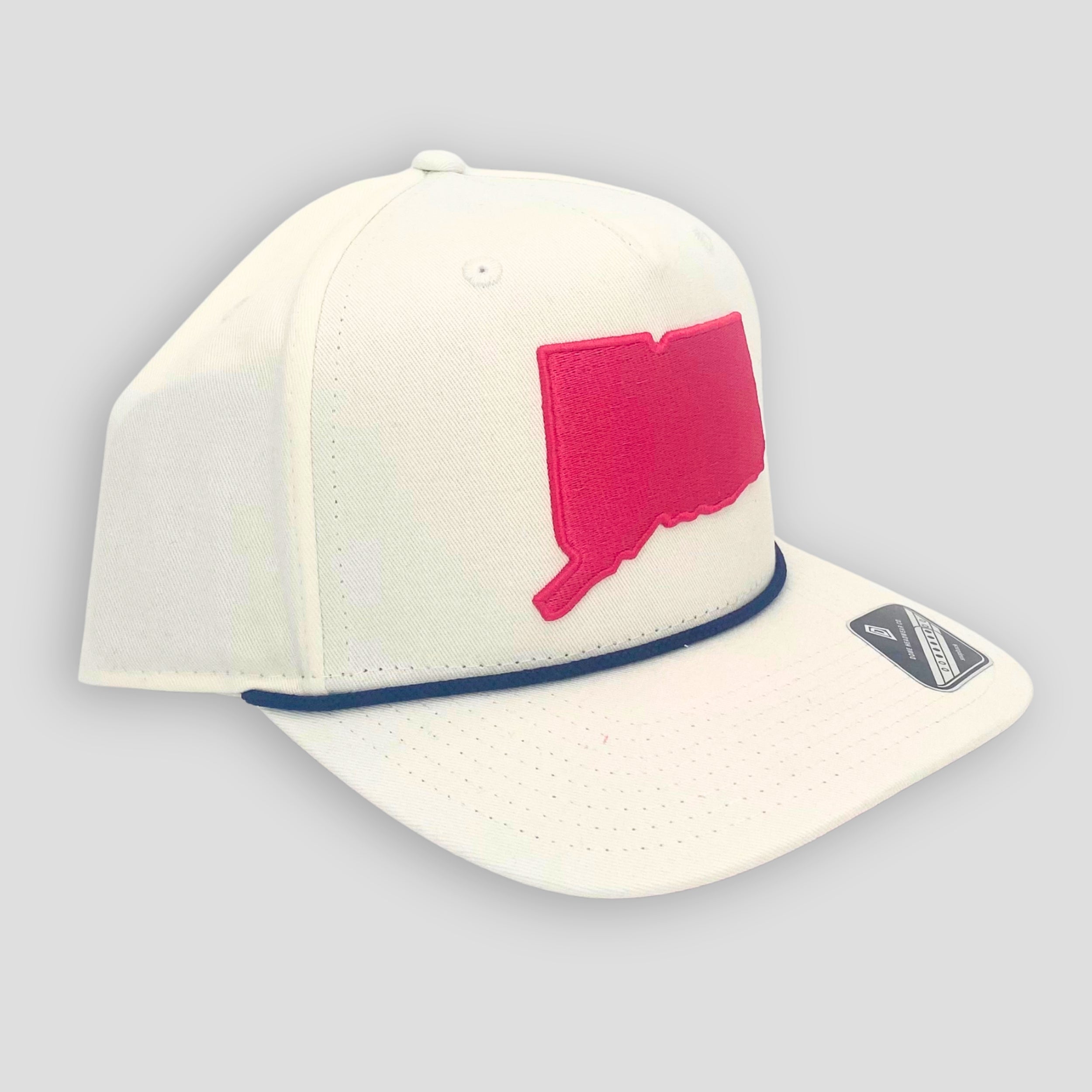 CT State Snapback (White/Pink)