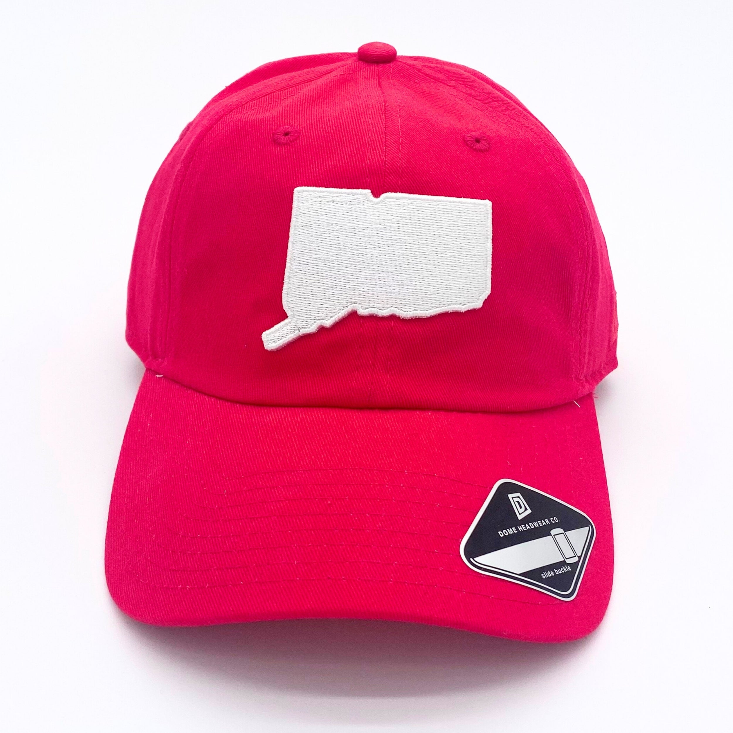 CT State Dad Hat (Pink/White)