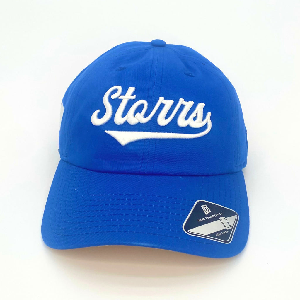 Storrs Script Dad Hat (Royal/White)