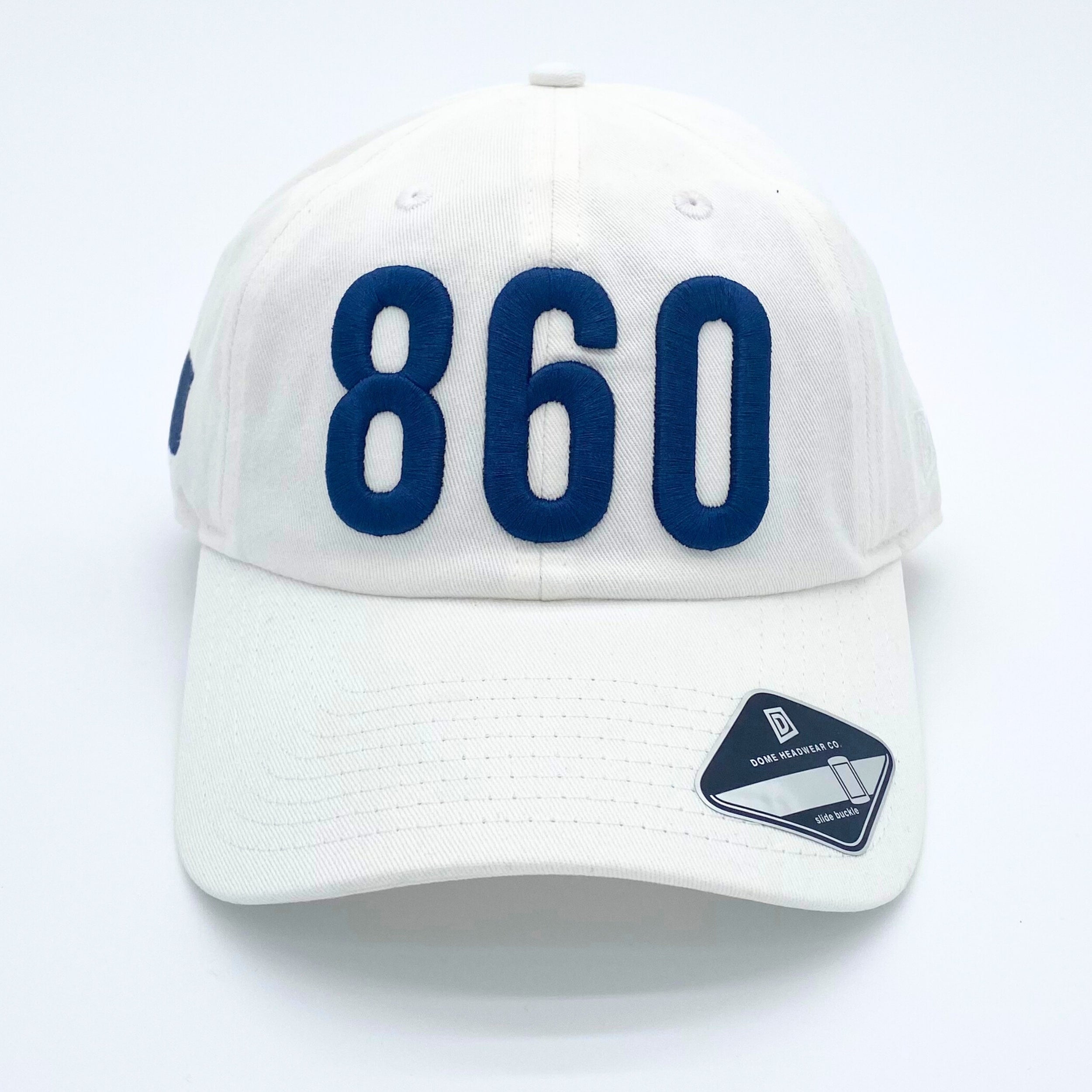860 Dad Hat (White/Navy)