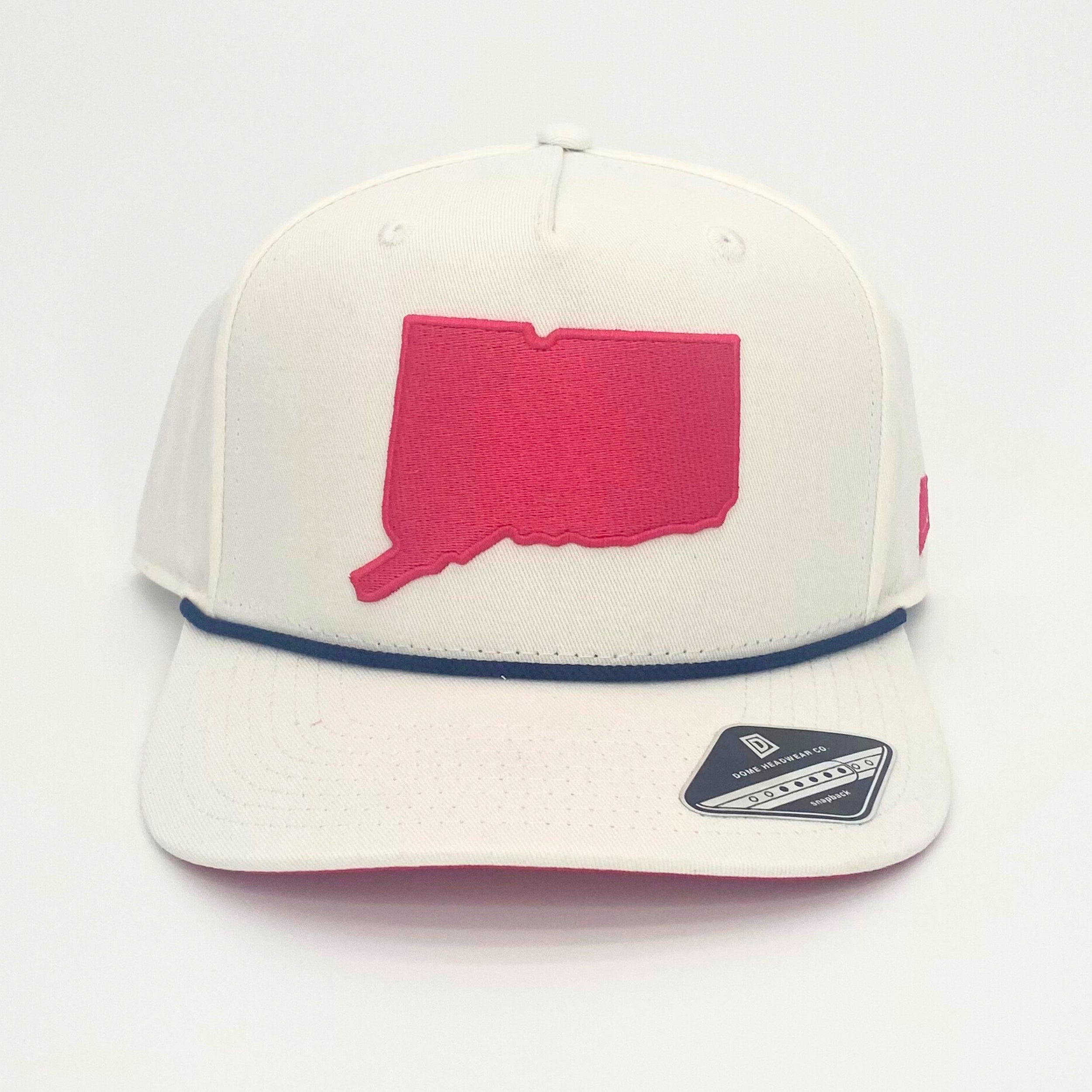 CT State Snapback (White/Pink)